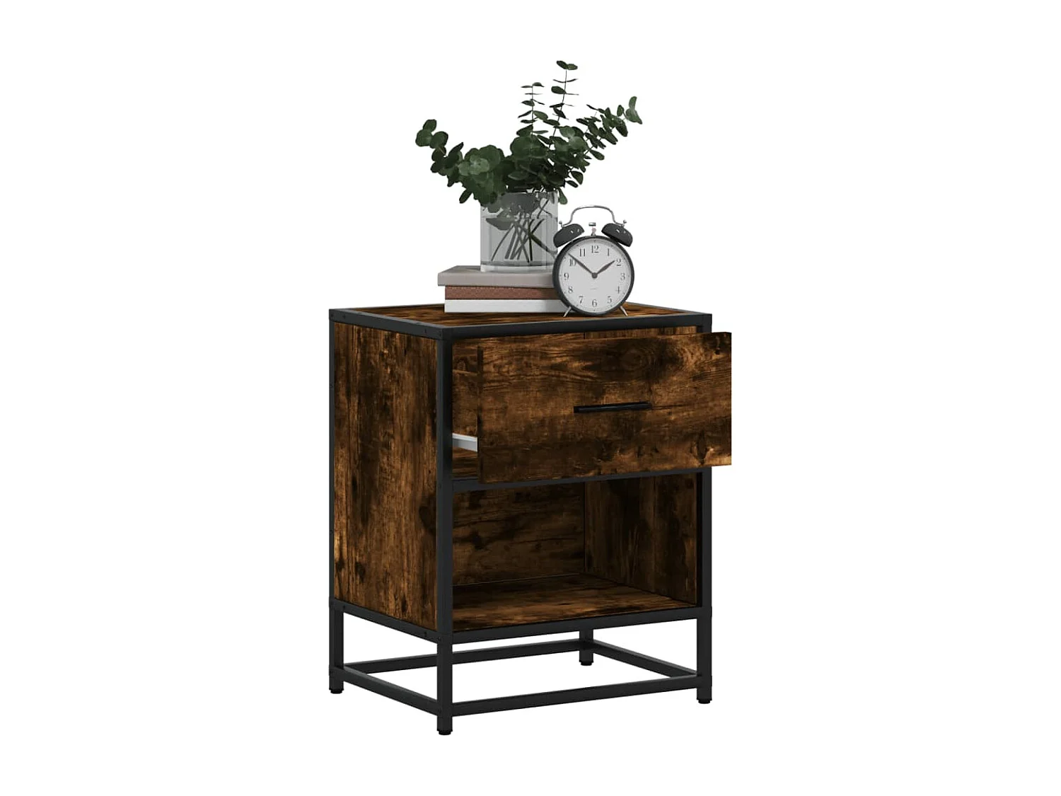 Nachttisch-Beistelltisch Räuchereiche 40x31x50 cm Holzwerkstoff SHL95262