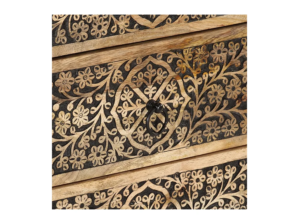 Table de chevet-Table d'appoint 50x33x60 cm bois de manguier massif