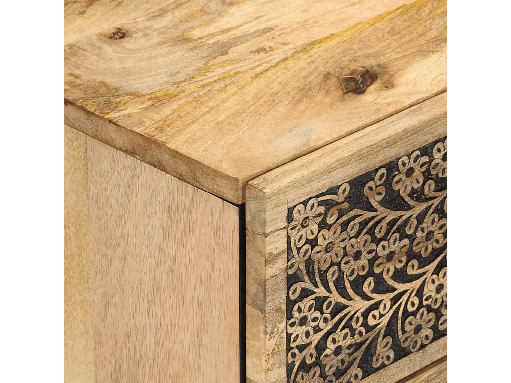 Nachttisch-Beistelltisch 50x33x60 cm Massivholz Mango SHL37160