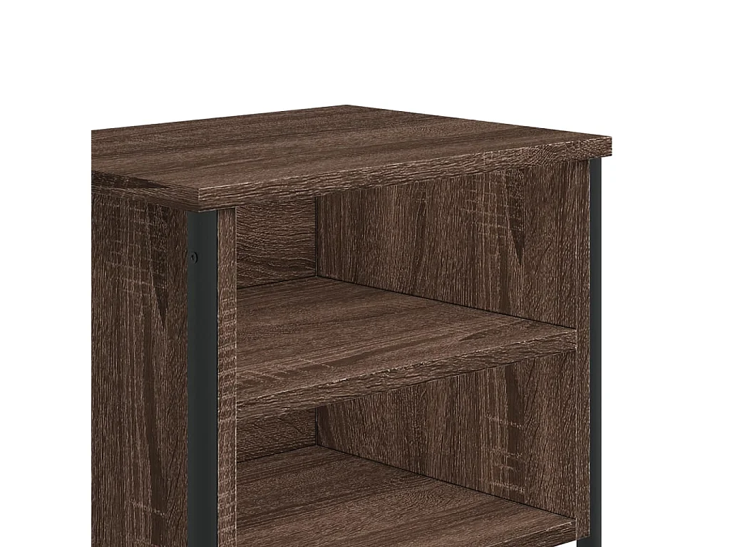 Mesitas de noche | Mesilla de noche 2 uds madera ingeniería marrón roble 40x30x40 cm