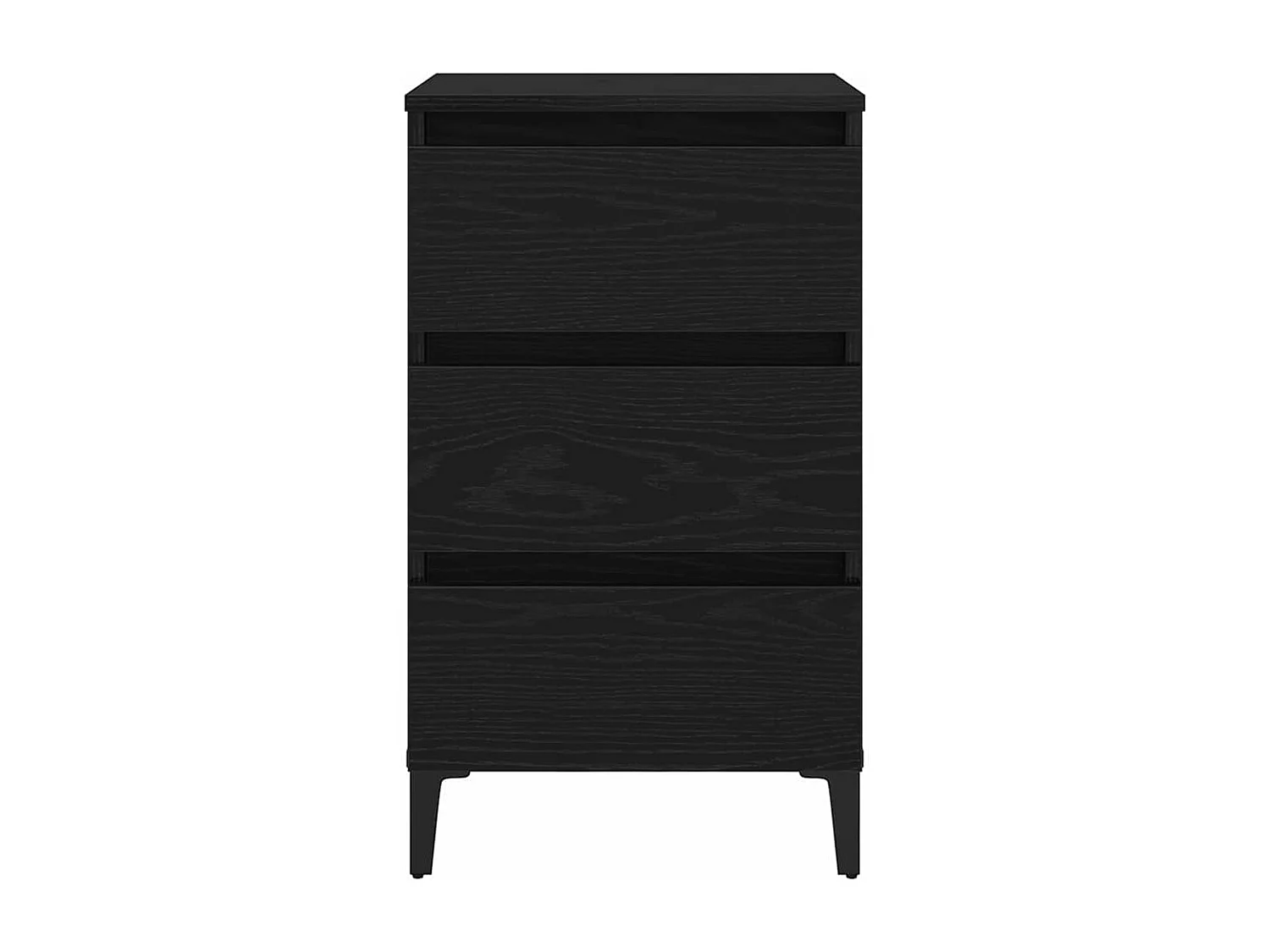 Mesita de Noche | Armario de Noche | Mesilla de noche con cajón Roble negro 40x35x69 cm