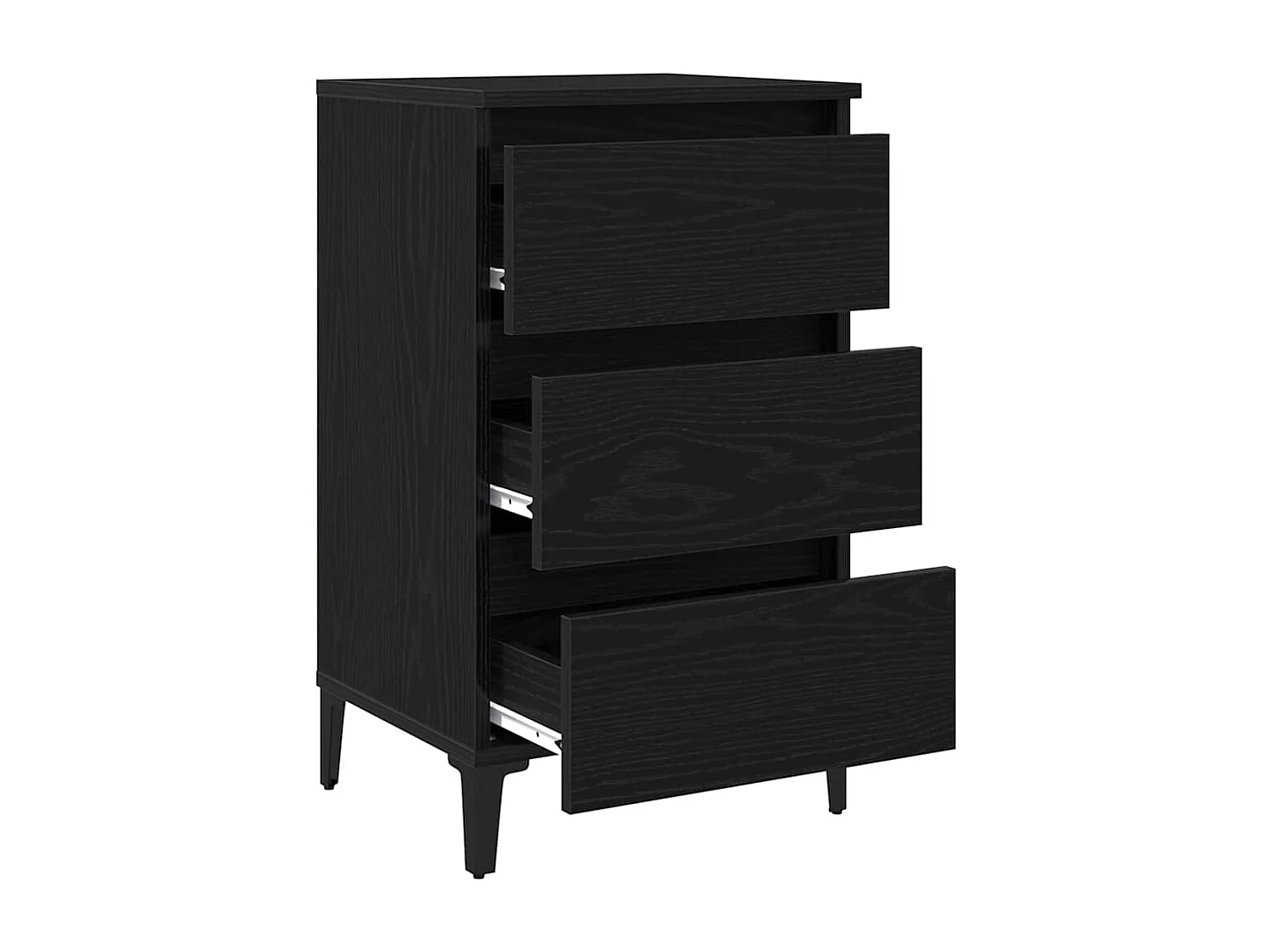 Table de chevet-Table d'appoint Chêne noir 40x35x69 cm Bois d'ingénierie