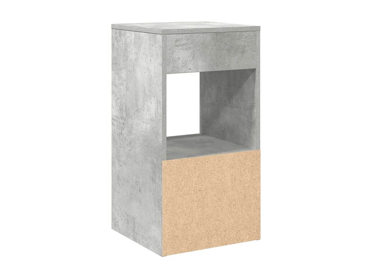 Nachttisch 2er Set-Beistelltisch mit Schublade. Betongrau 35x34x66,5 cm SHL28603