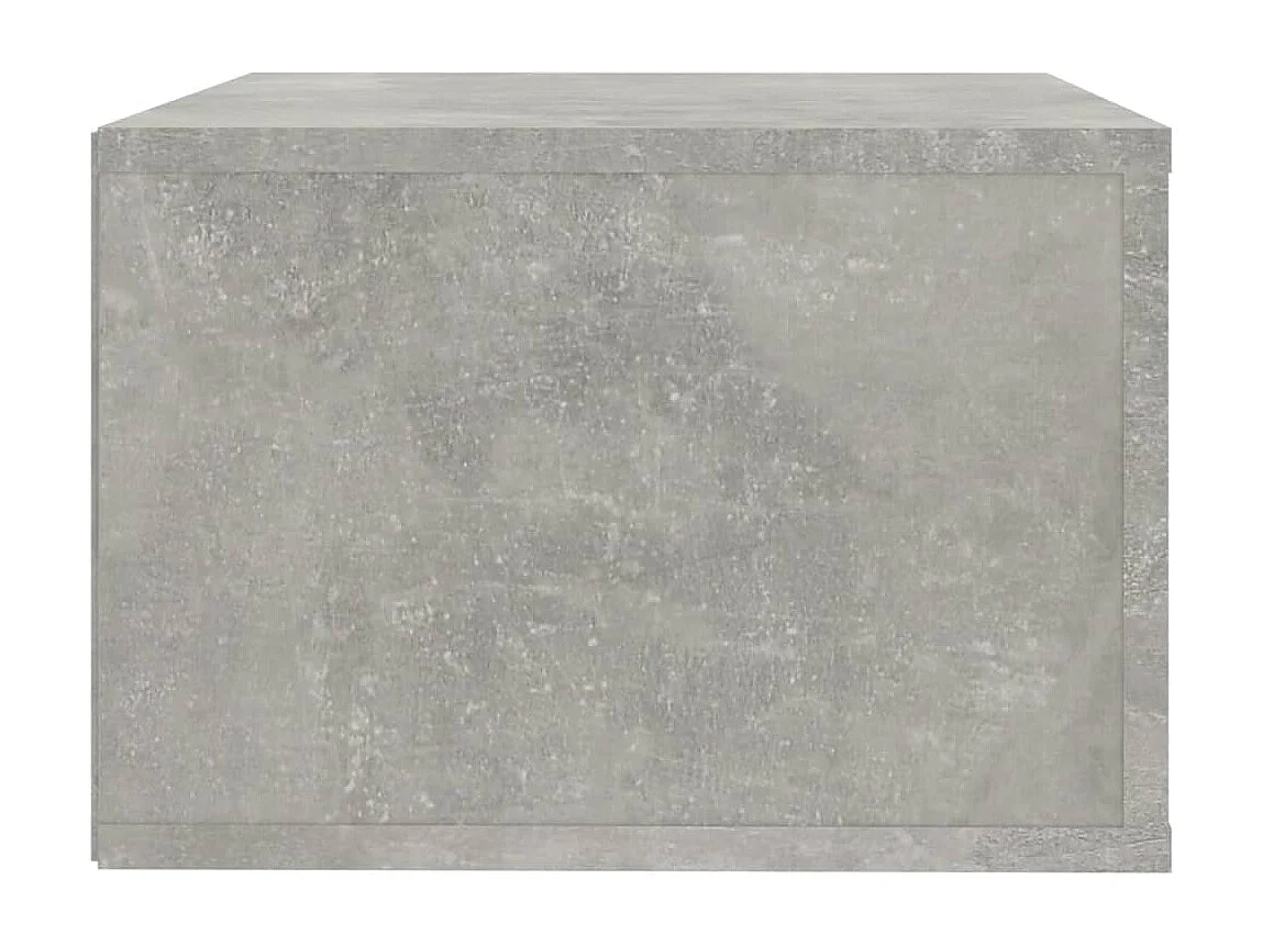 Lot de 2 Tables de chevet flottantes Gris béton 50x36x25 cm