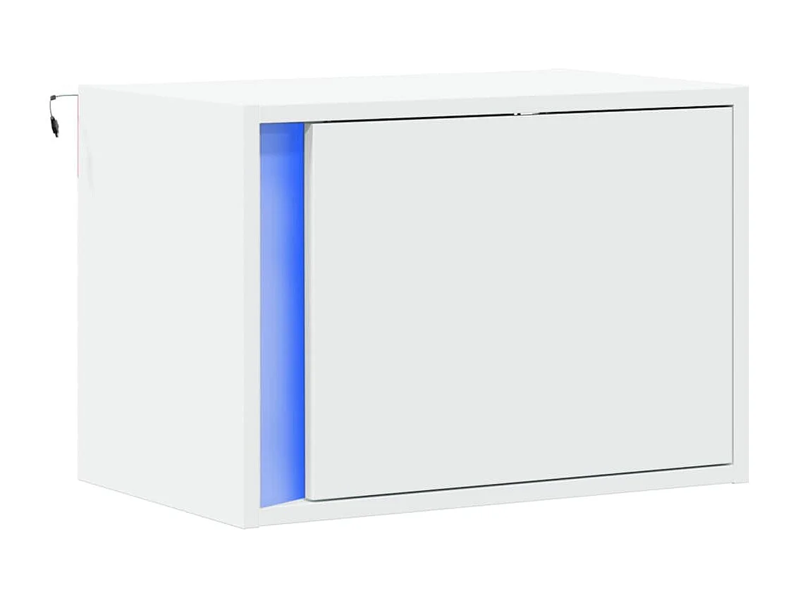 Mesita de noche | Mesilla de noche de pared con luces LED blanco