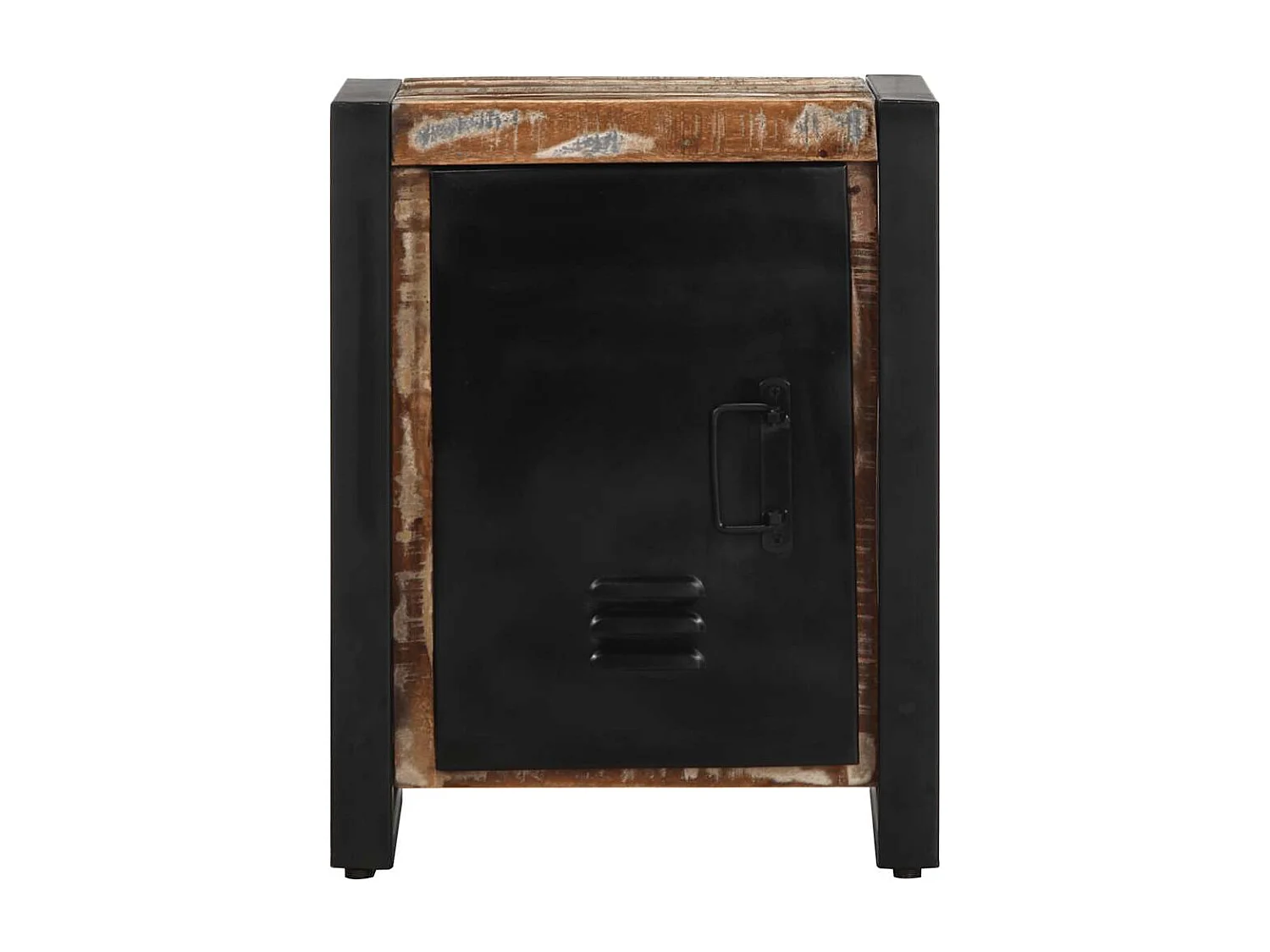 Mesitas de noche | Mesilla de noche 2 uds multicolor madera maciza rugosa mango