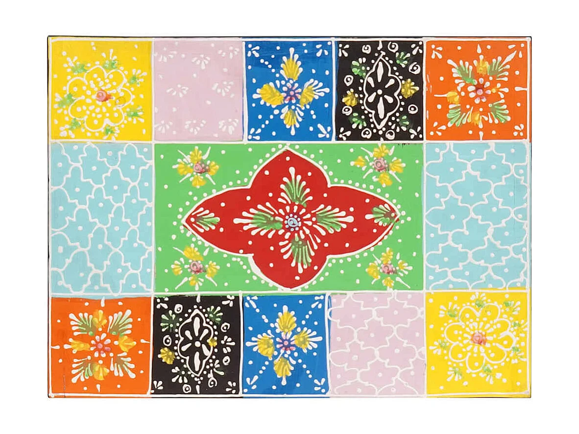 Table de chevet-Table de Nuit avec tiroir Multicolore 40x30x40 cm