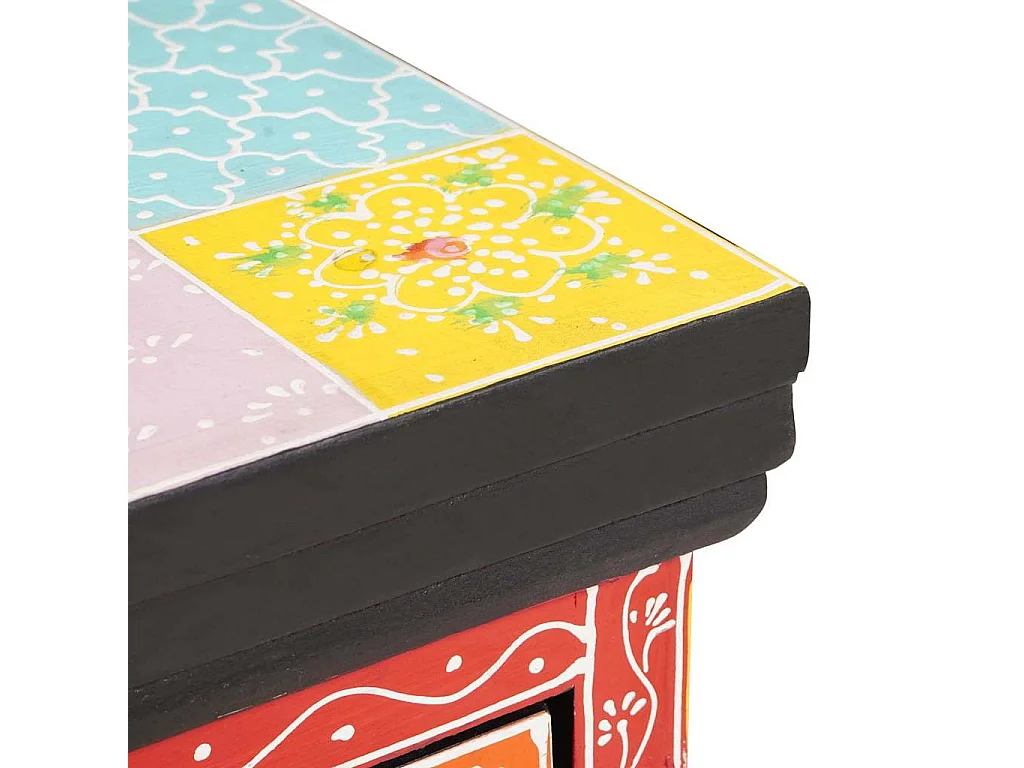 Table de chevet-Table de Nuit avec tiroir Multicolore 40x30x40 cm