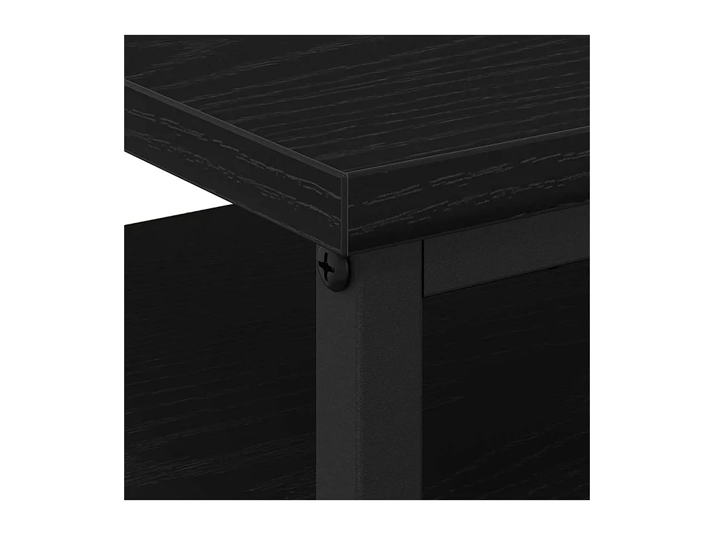 Mesita de Noche | Mesa auxiliar con cajón 2 uds. Roble negro 44x45x60 cm