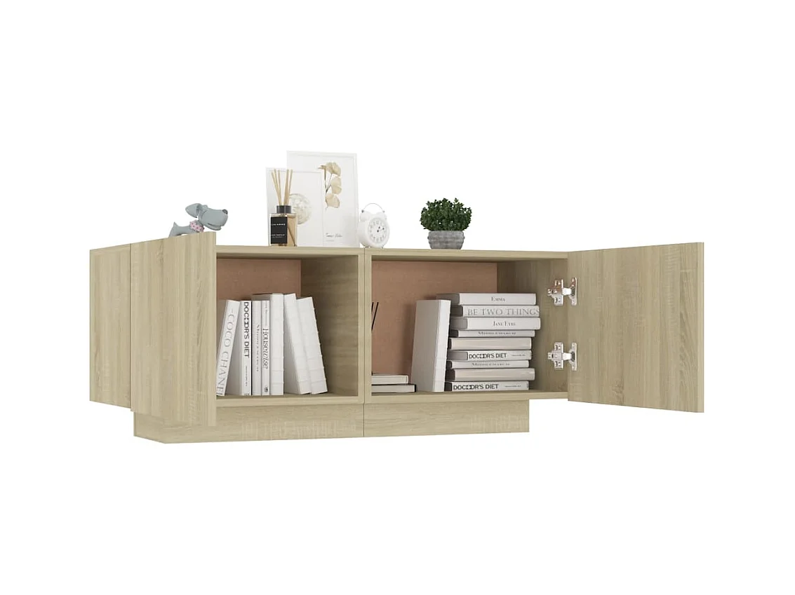 Mesita de noche | Mesilla de noche madera de ingeniería roble Sonoma 100x35x40 cm