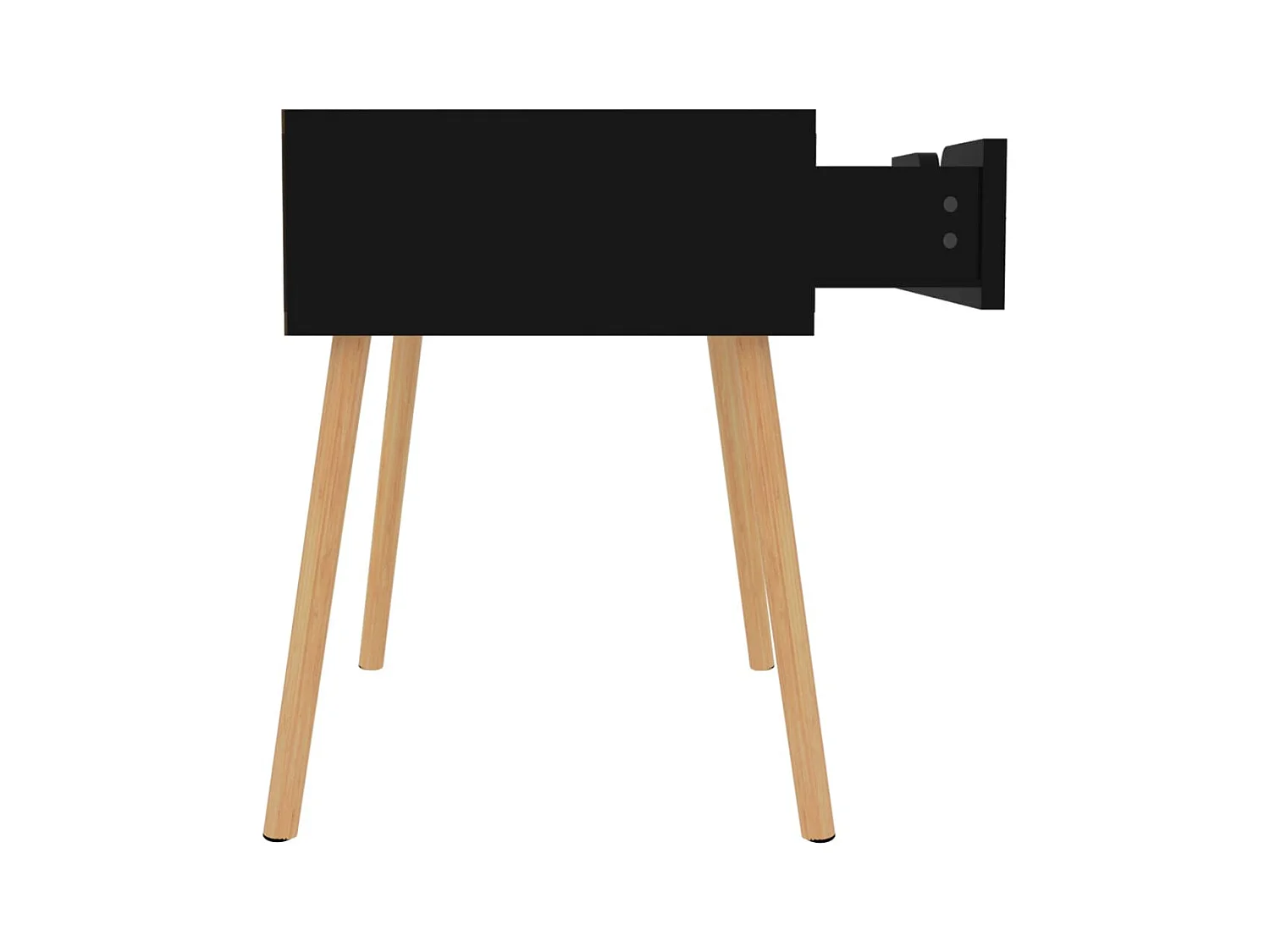 Mesita de noche | Mesilla de noche madera de ingeniería negro brillo 40x40x56 cm