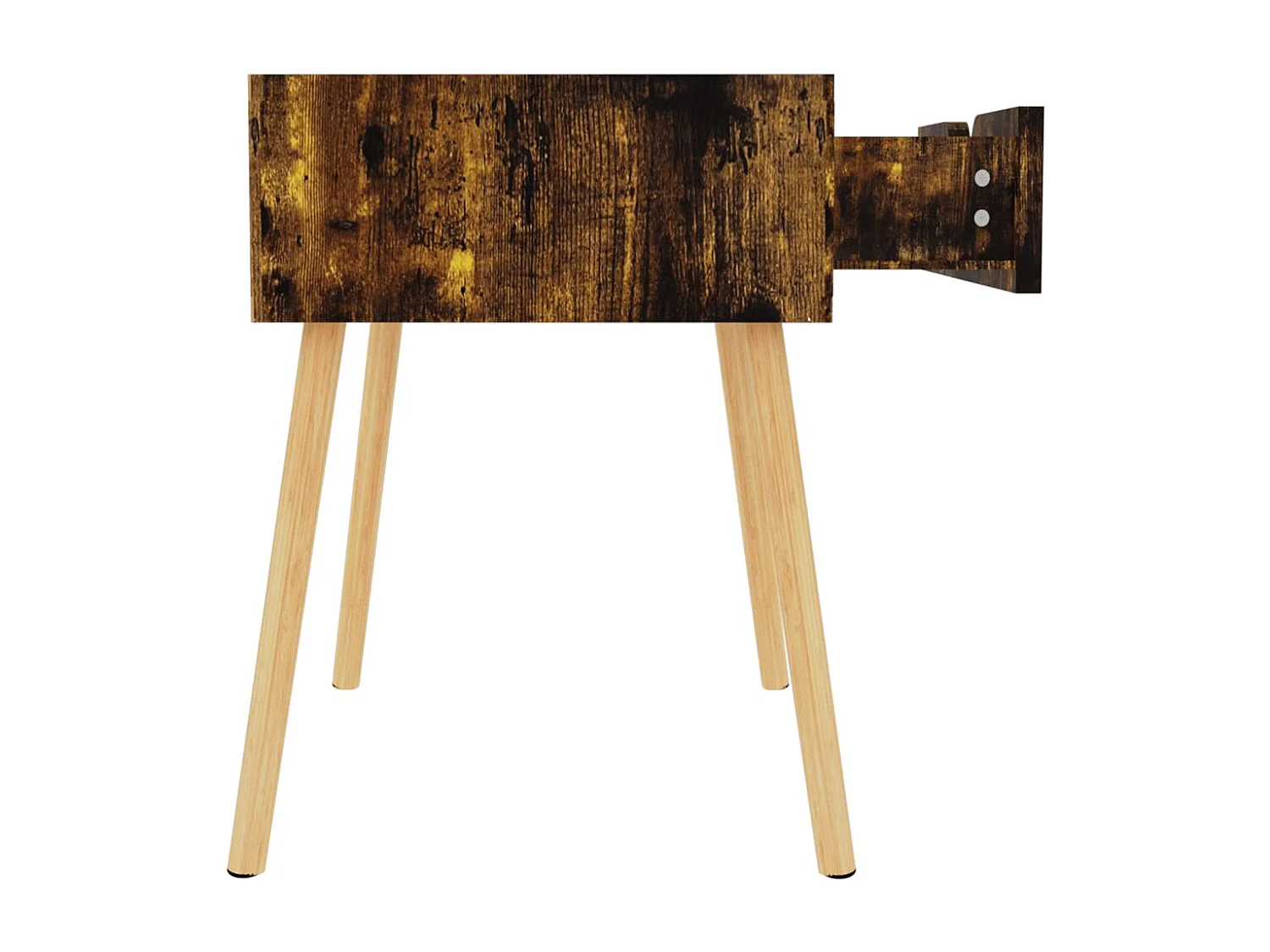 Nachttisch 2er Set-Beistelltisch Räuchereiche 40x40x56 cm Holzwerkstoff SHL48403