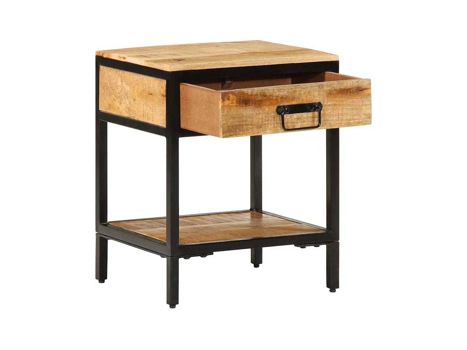 Mesita de Noche | Armario de Noche Marrón 40x35x50 cm Madera maciza de Mango