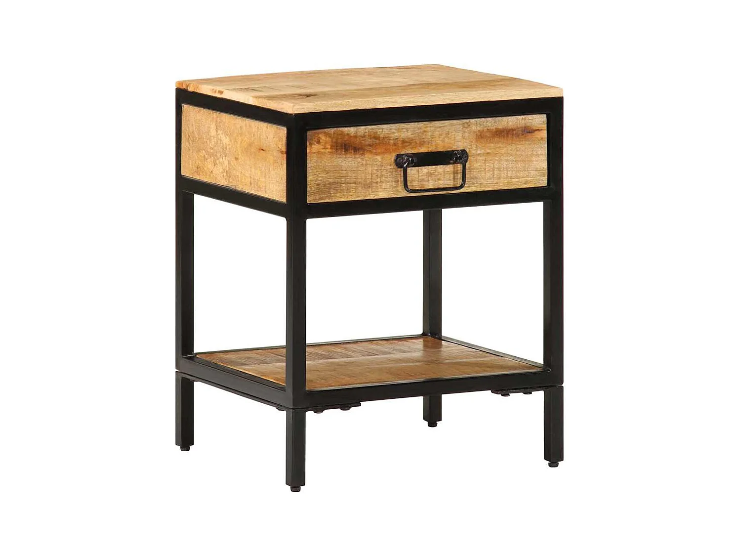 Mesita de Noche | Armario de Noche Marrón 40x35x50 cm Madera maciza de Mango