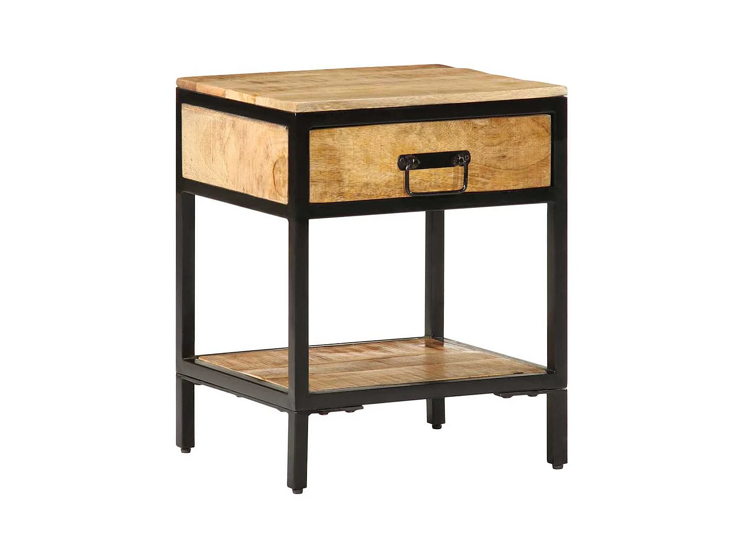 Mesita de Noche | Armario de Noche Marrón 40x35x50 cm Madera maciza de Mango