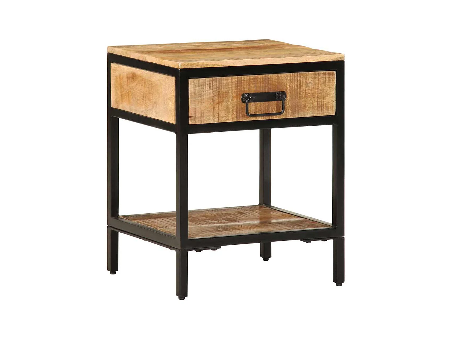 Mesita de Noche | Armario de Noche Marrón 40x35x50 cm Madera maciza de Mango