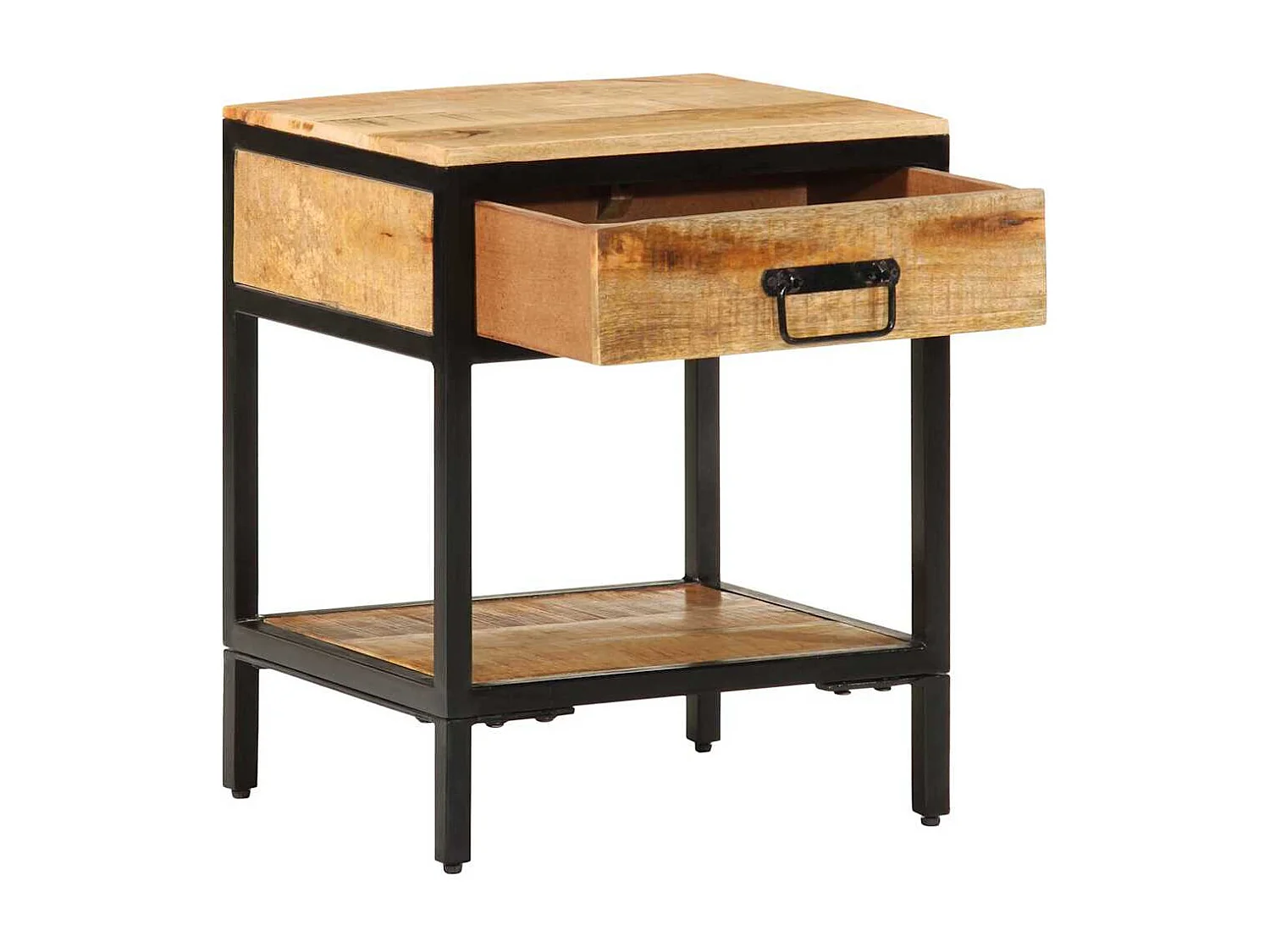 Table de chevet-Petite Table d'appoint avec tiroir Marron 40x35x50 cm