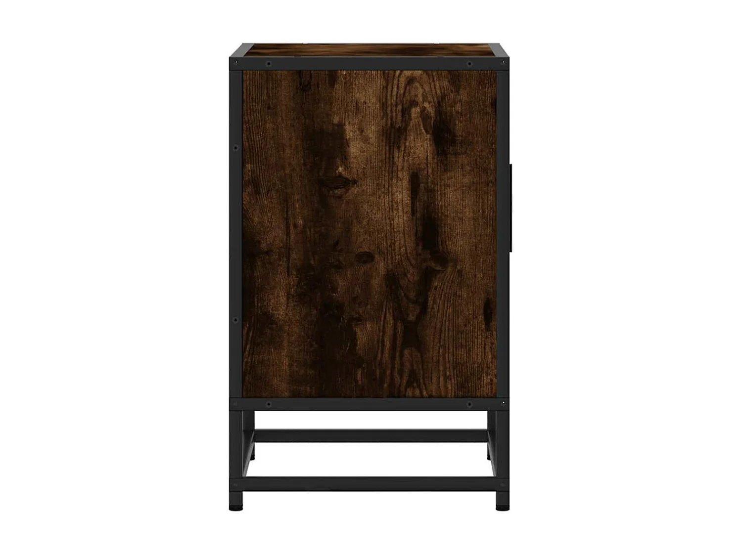 Nachttisch 2er Set-Beistelltisch-Nachttischkommode Räuchereiche 40x31x50cm Holzwerkstoff Metall SHL99417