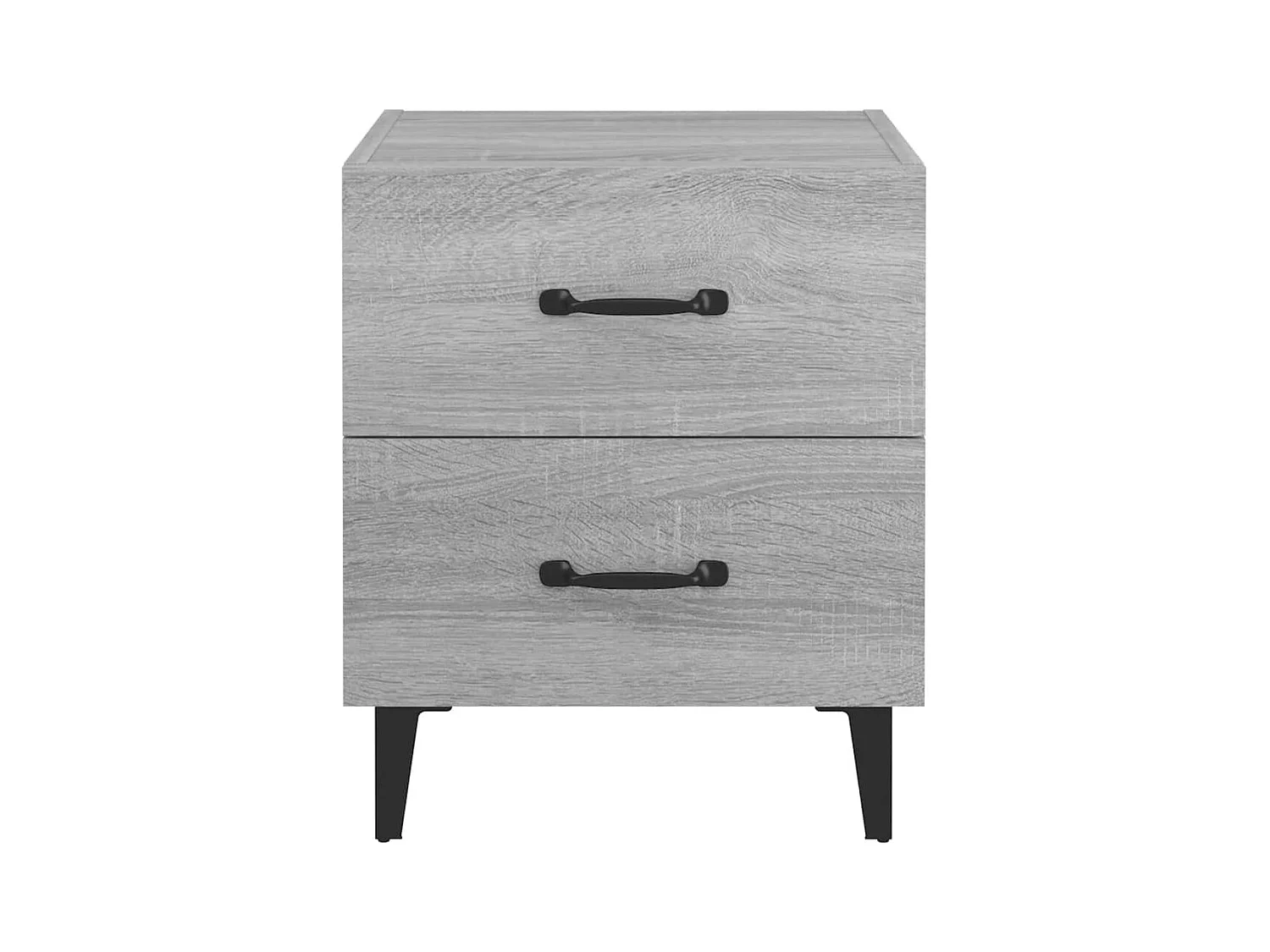 Mesita de noche | Mesilla de noche 2 unidades gris sonoma 40x35x47,5 cm