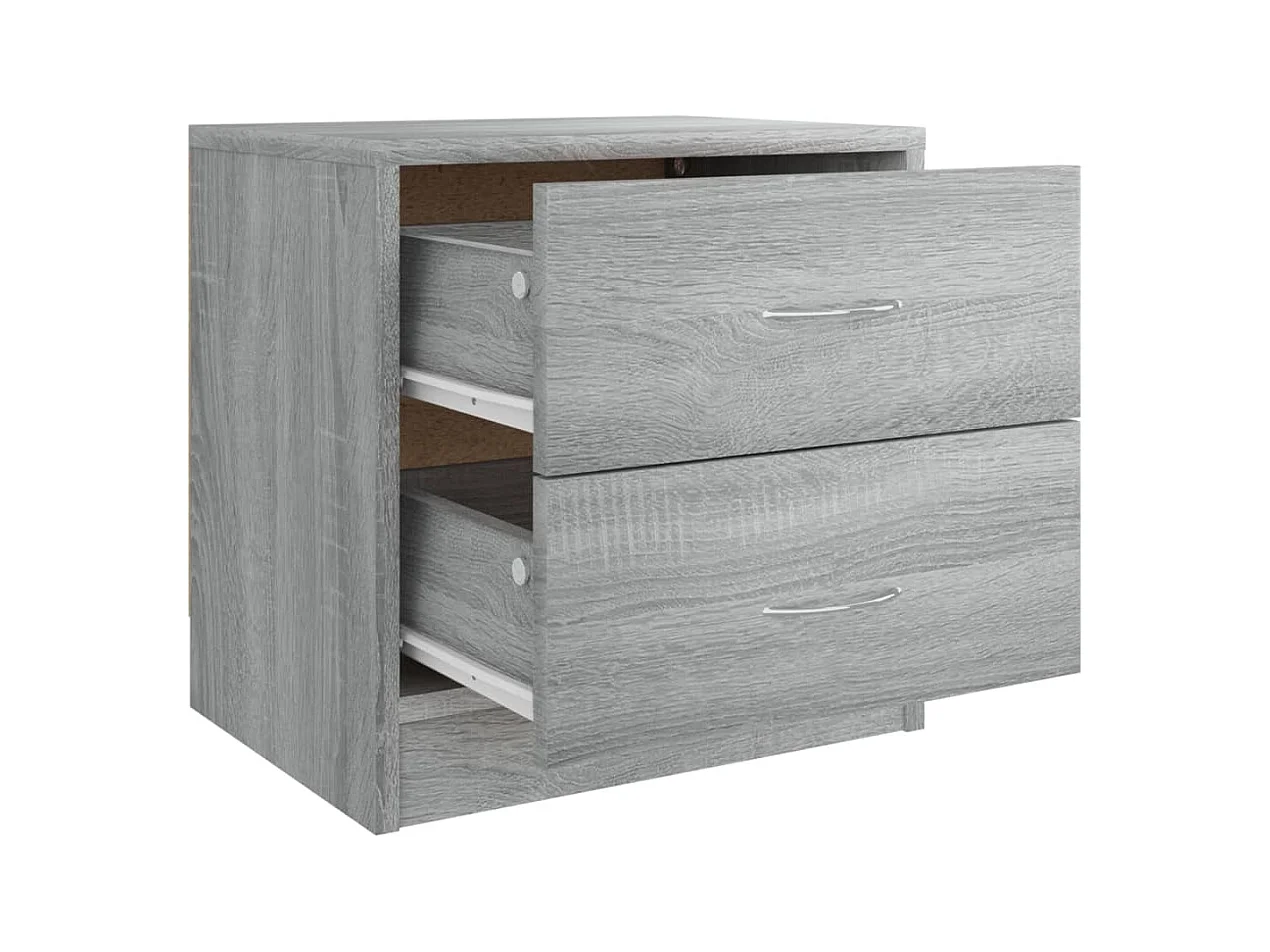 Mesita de noche | Mesilla de noche madera de ingeniería gris Sonoma 40x30x40 cm