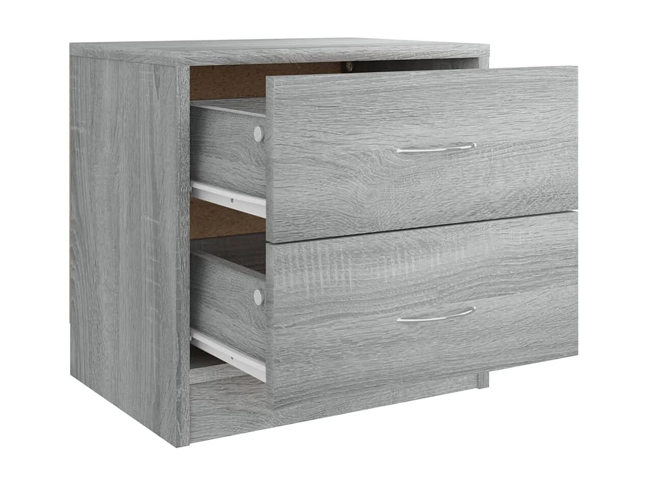 Nachttisch-Beistelltisch Grau Sonoma 40x30x40 cm Holzwerkstoff SHL47861
