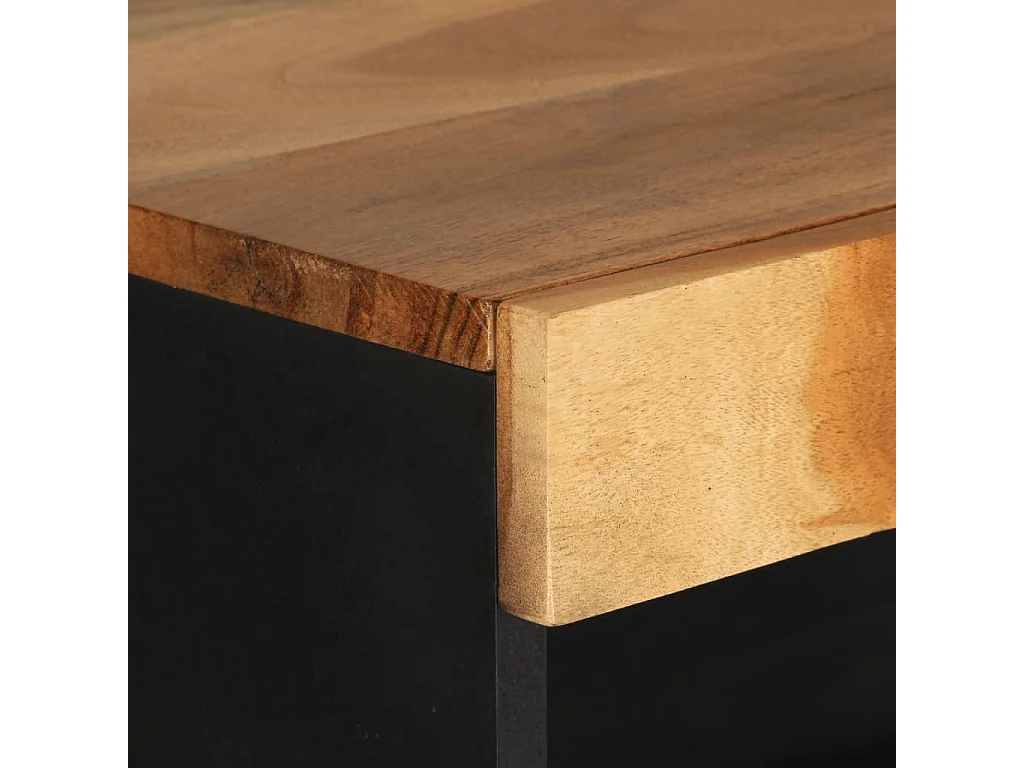 Mueble de almacenaje | Armario auxiliar madera maciza de acacia 60x33x107 cm