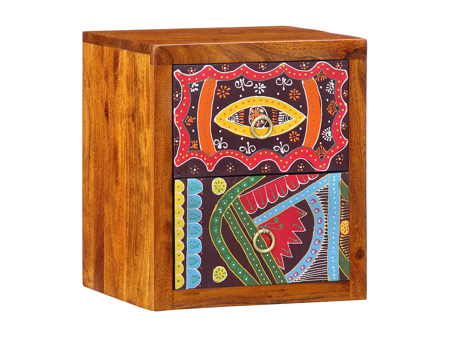 Nachttisch-Beistelltisch Wandmontiert Braun 35 x 30 x 40 cm Akazie Massivholz SHL40872