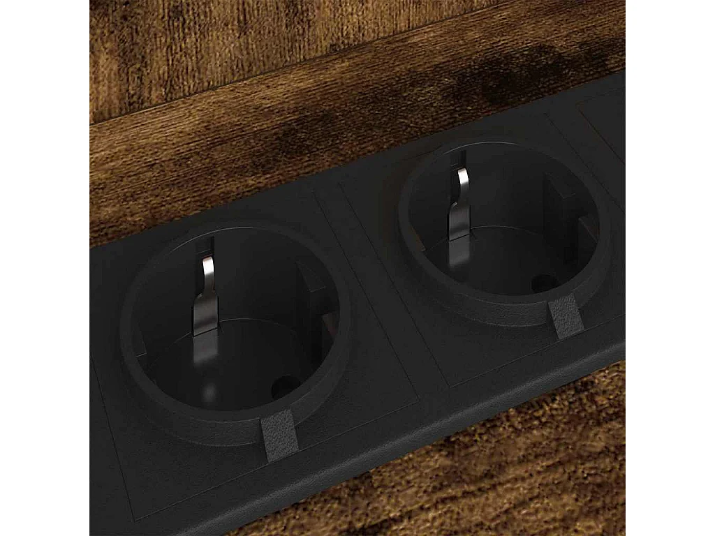 Mesita de Noche | Mesa auxiliar | Armario de Noche 2 uds. Roble ahumado 38x31x61 cm