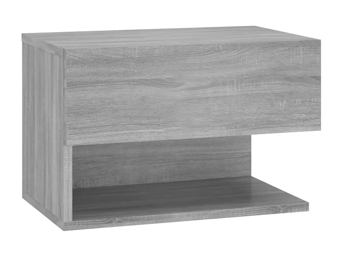 Nachttisch hängend 2er Set | Wand-Nachttische Grau Sonoma SHL68522