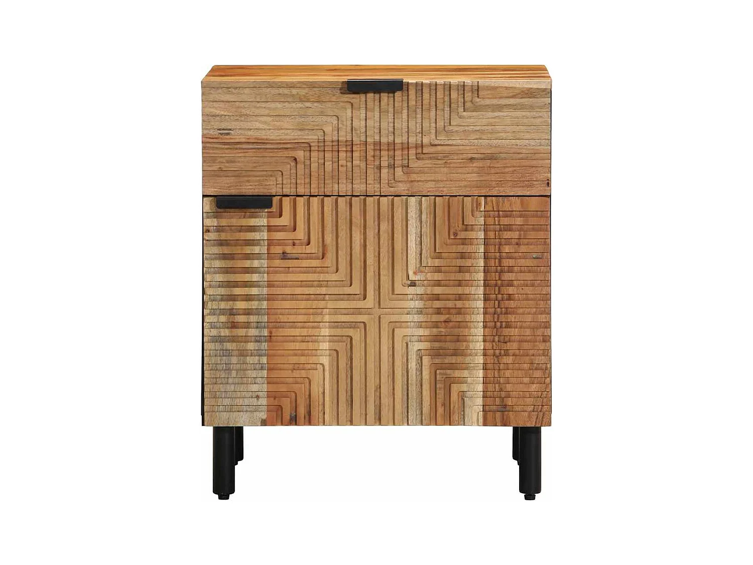 Mesita de Noche | Armario de Noche Marrón 50x33x60 cm madera maciza de acacia