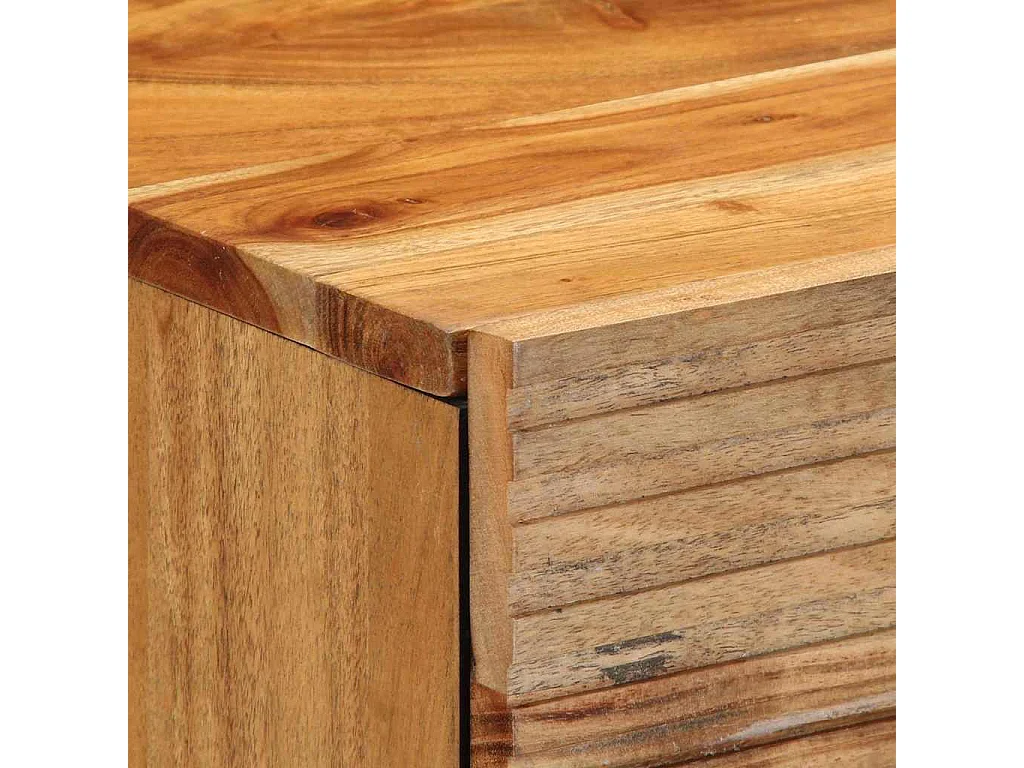 Nachttisch-Beistelltisch Braun 50 x 33 x 60 cm Massivholz Akazie SHL69554