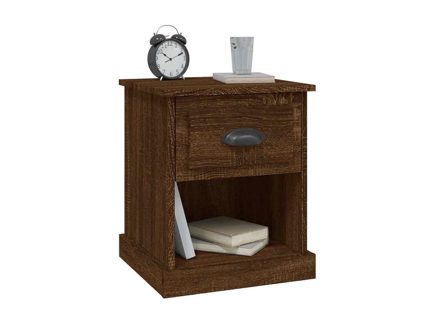 Table de chevet-Table d'appoint-Table de nuit chêne marron 39x39x47,5 cm bois d'ingénierie