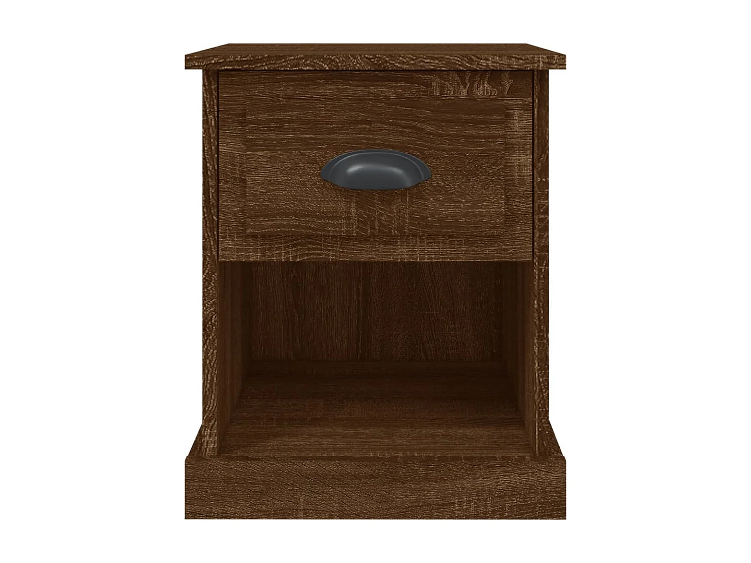 Mesita de noche | Mesilla de noche madera contrachapada marrón roble 39x39x47,5 cm