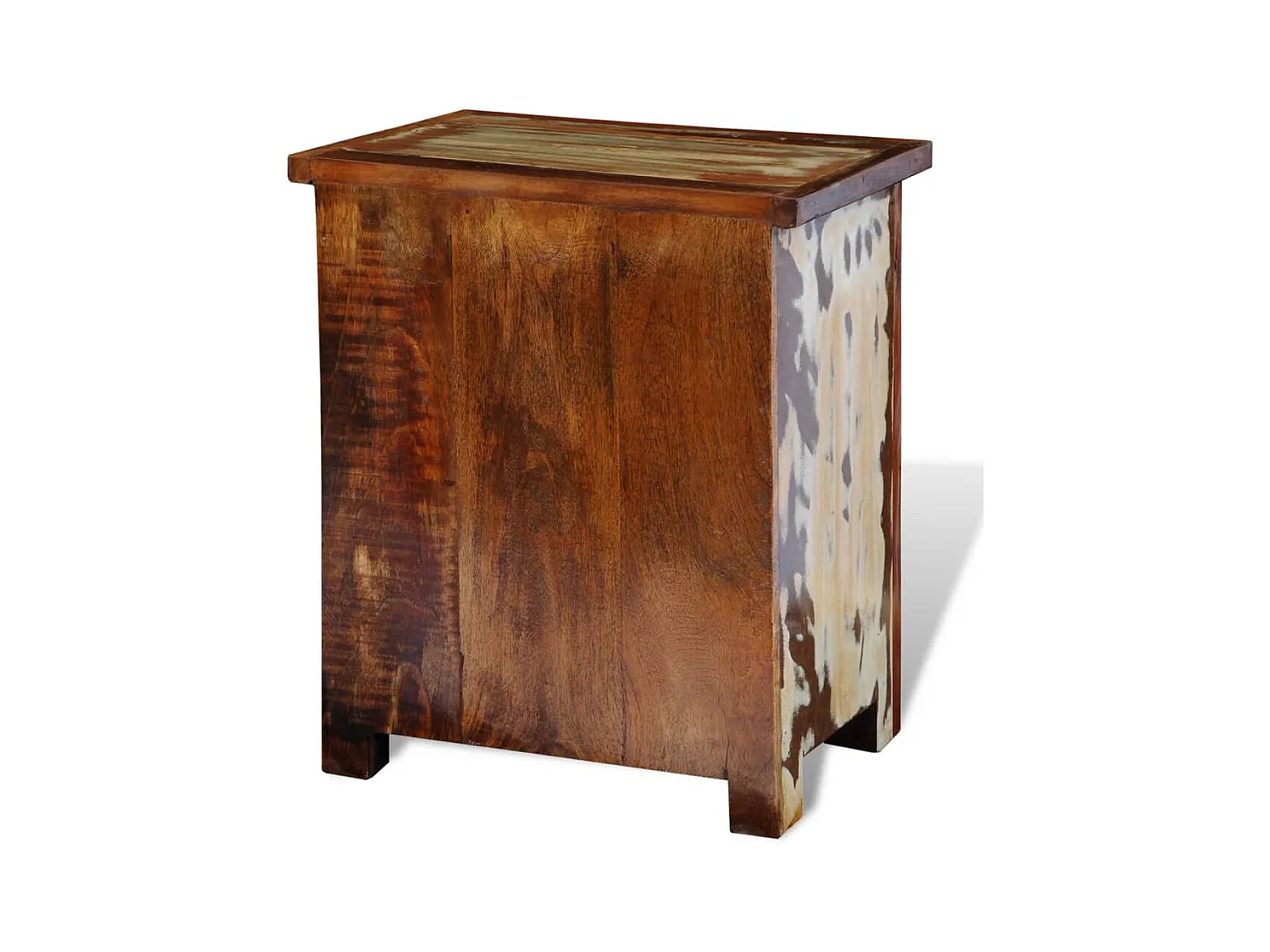 Mesita de noche | Mesilla de noche con 2 cajones madera maciza reciclada