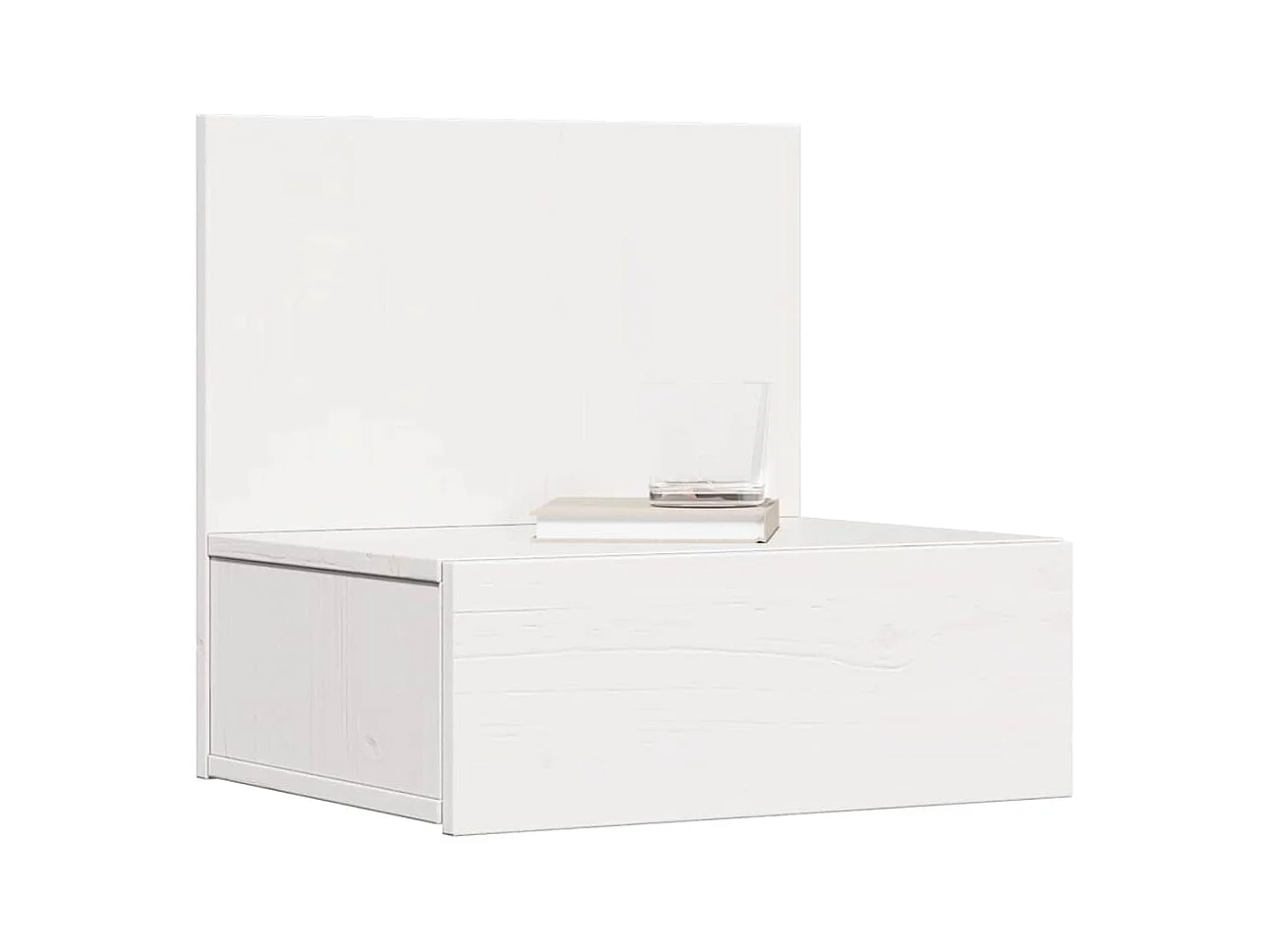 Mesa de Noche | Mesa auxiliar con cajón 2 uds. Blanco 42x32.5x40 cm