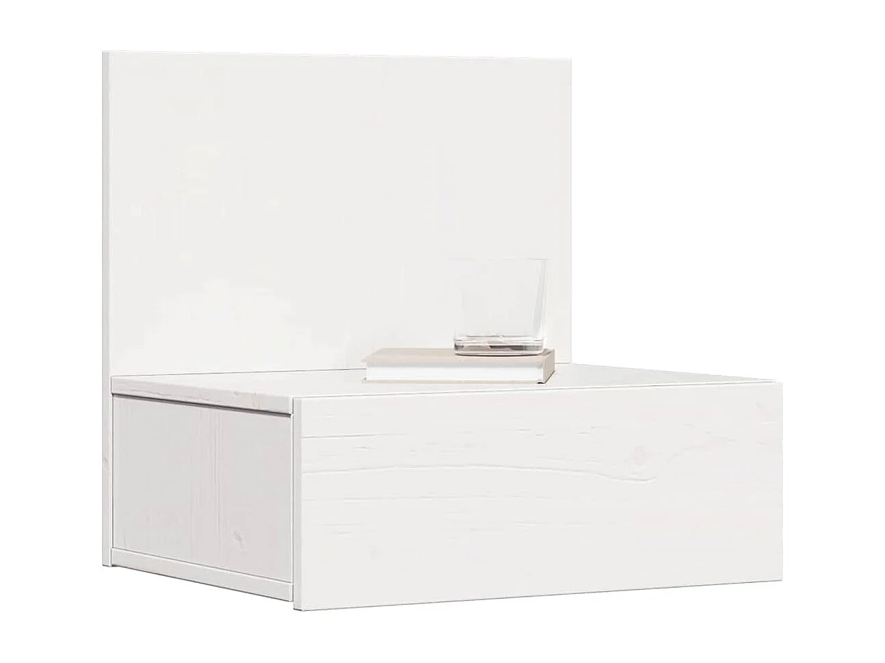 Mesa de Noche | Mesa auxiliar con cajón 2 uds. Blanco 42x32.5x40 cm