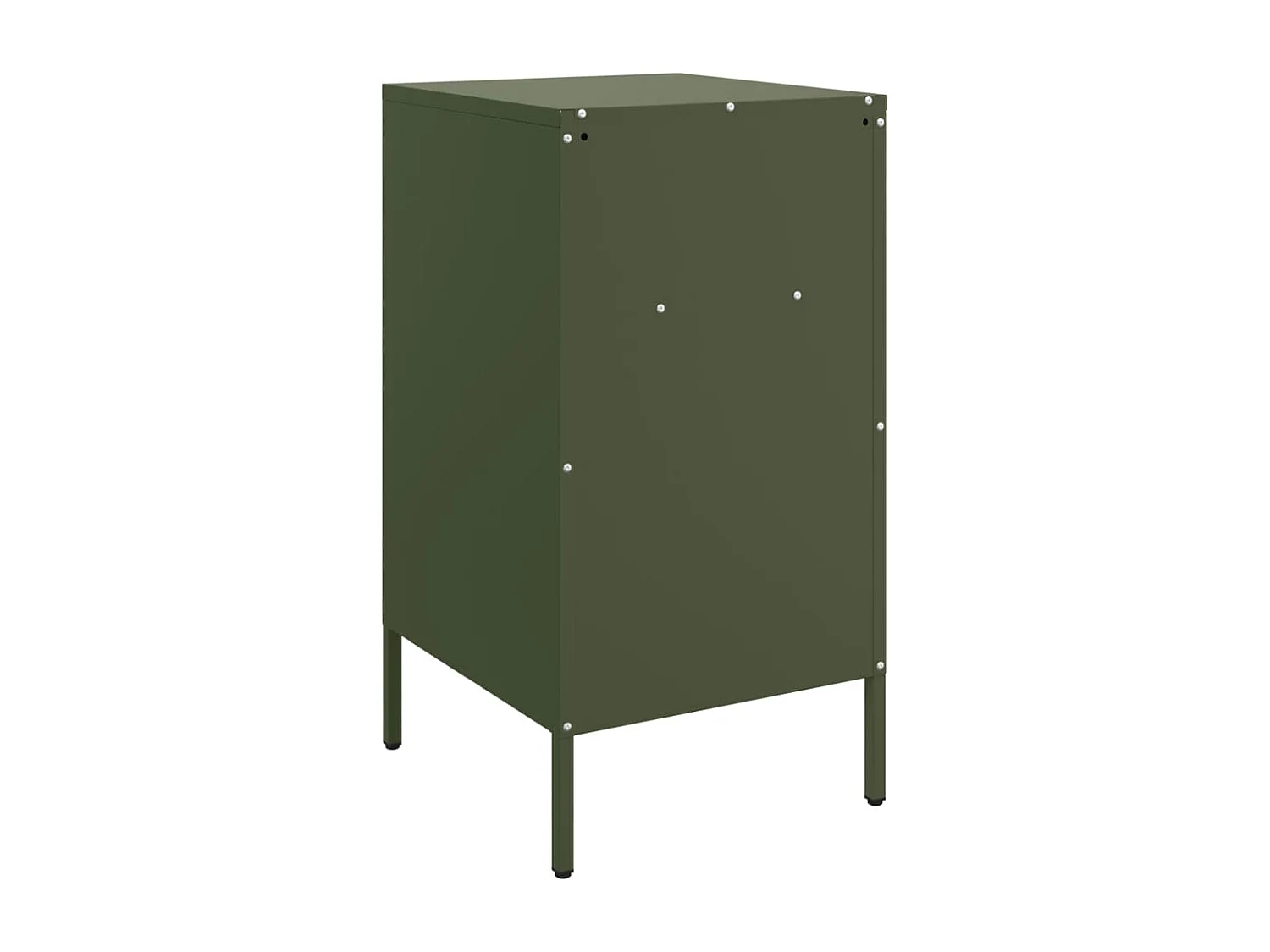 Nachttisch 2er Set-Beistelltisch-Nachttischkommode Olivgrün 36x39x68 cm Stahl SHL36959