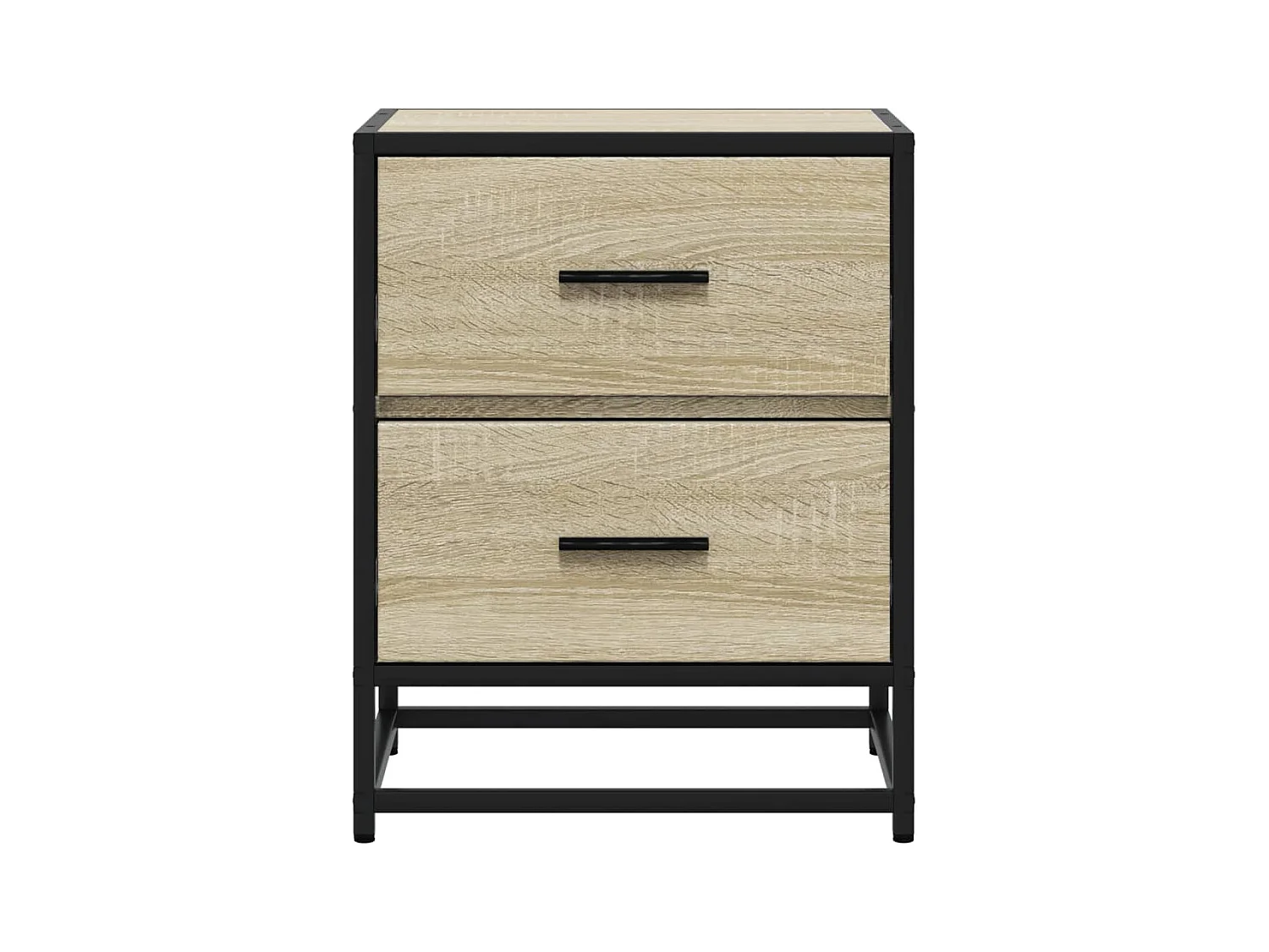 Mesitas de noche | Mesilla de noche 2 uds madera ingeniería roble Sonoma 40x31x50 cm