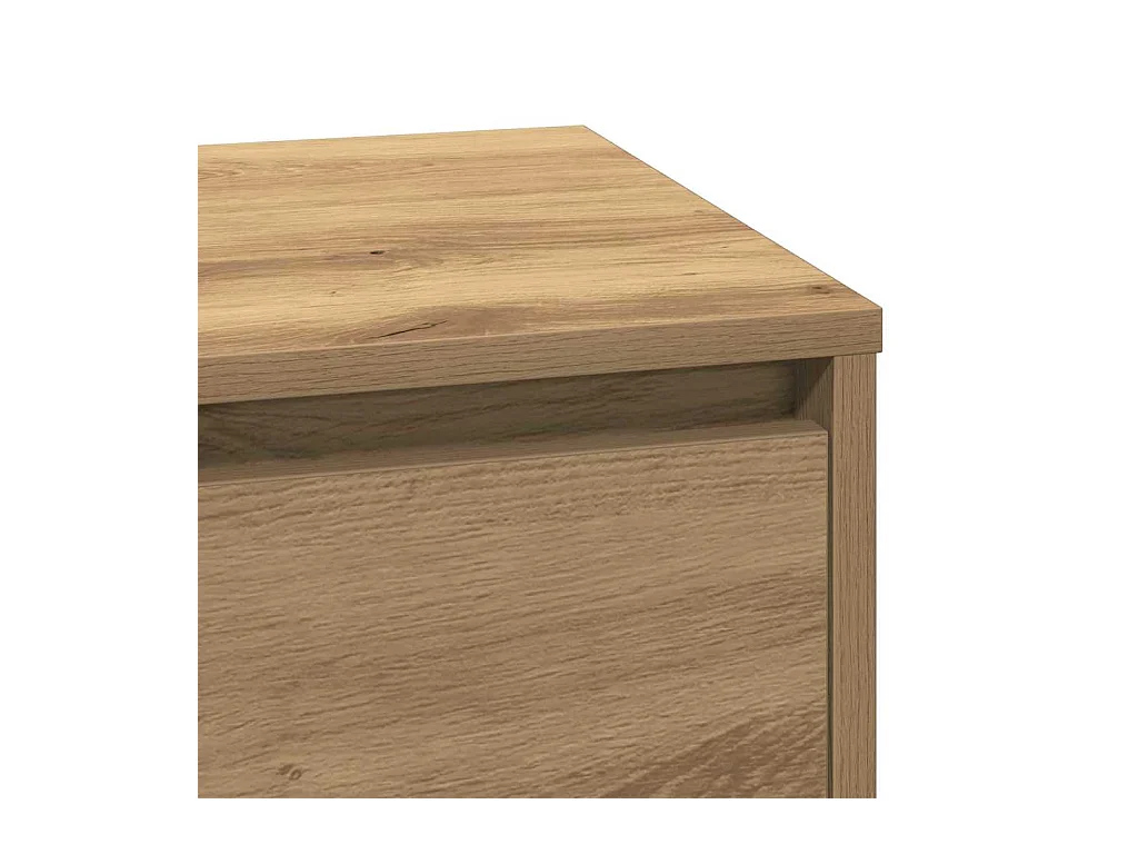 Mesita de Noche | Armario de Noche con cajón con Roble artisan 71x34.5x75 cm