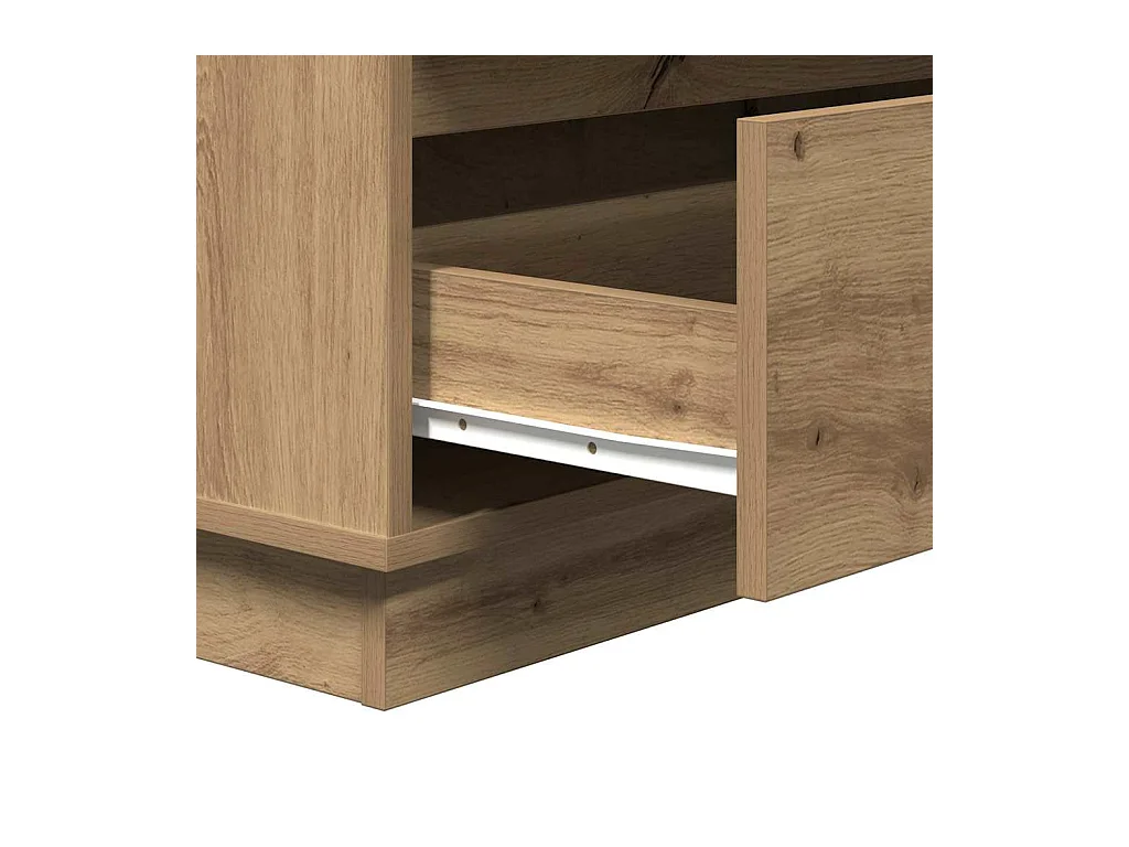 Mesita de Noche | Armario de Noche con cajón con Roble artisan 71x34.5x75 cm
