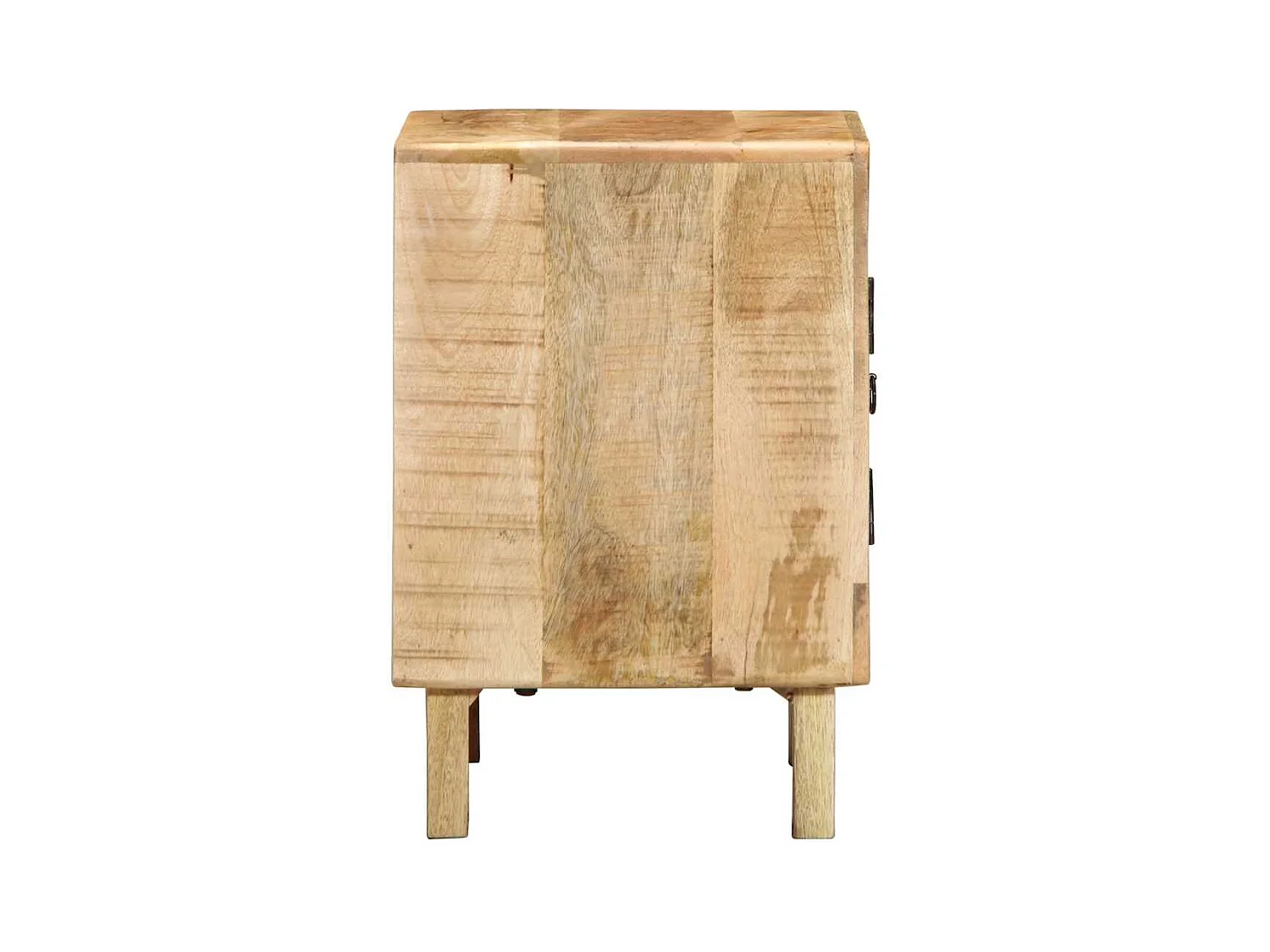 Mesilla de noche | Mesita de noche 2 uds 40x32x46 cm madera mango rugosa