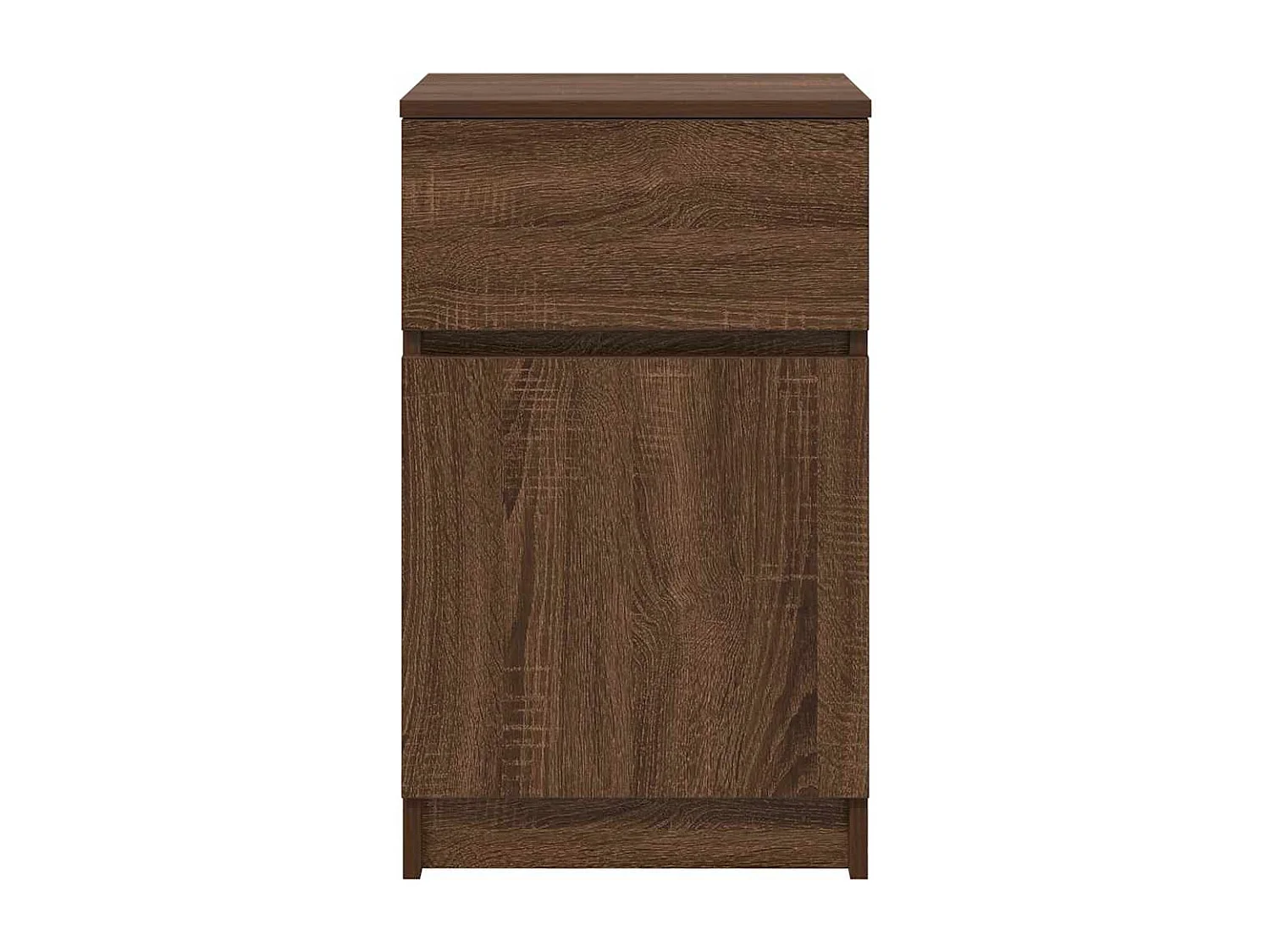 Nachttisch 2er Set-Beistelltisch-Nachttischkommode Braun Eichen-Optik 39x35x65 cm Holzwerkstoff SHL69768