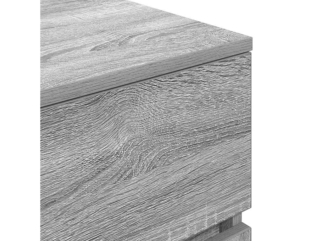 Nachttisch-Beistelltisch mit 3 Schubladen Grau Sonoma 39x35x65 cm SHL78338