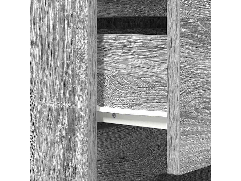 Nachttisch-Beistelltisch mit 3 Schubladen Grau Sonoma 39x35x65 cm SHL78338