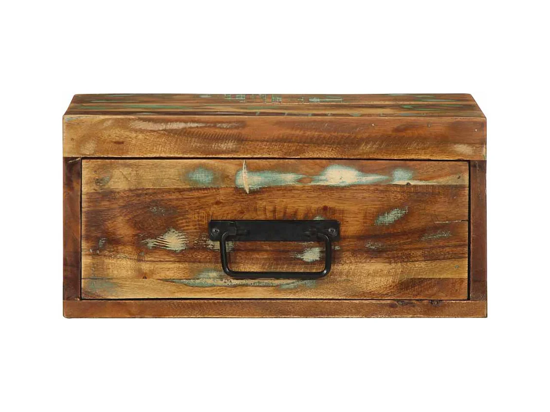 Mesitas de noche | Mesilla de noche de pared 2 uds madera maciza reciclada