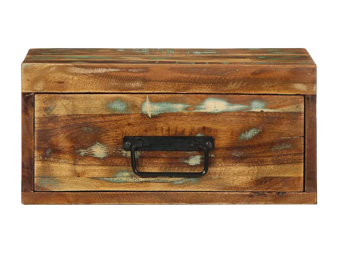 Mesitas de noche | Mesilla de noche de pared 2 uds madera maciza reciclada