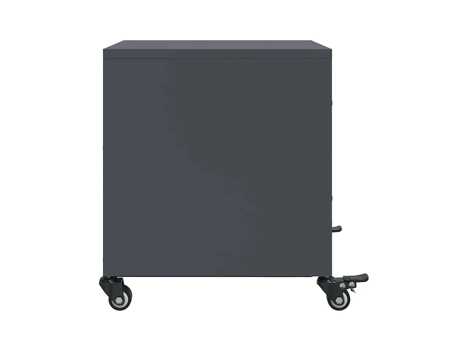 Tables de chevet lot de 2 avec tiroirs anthracite 36x39x43,5 cm acier