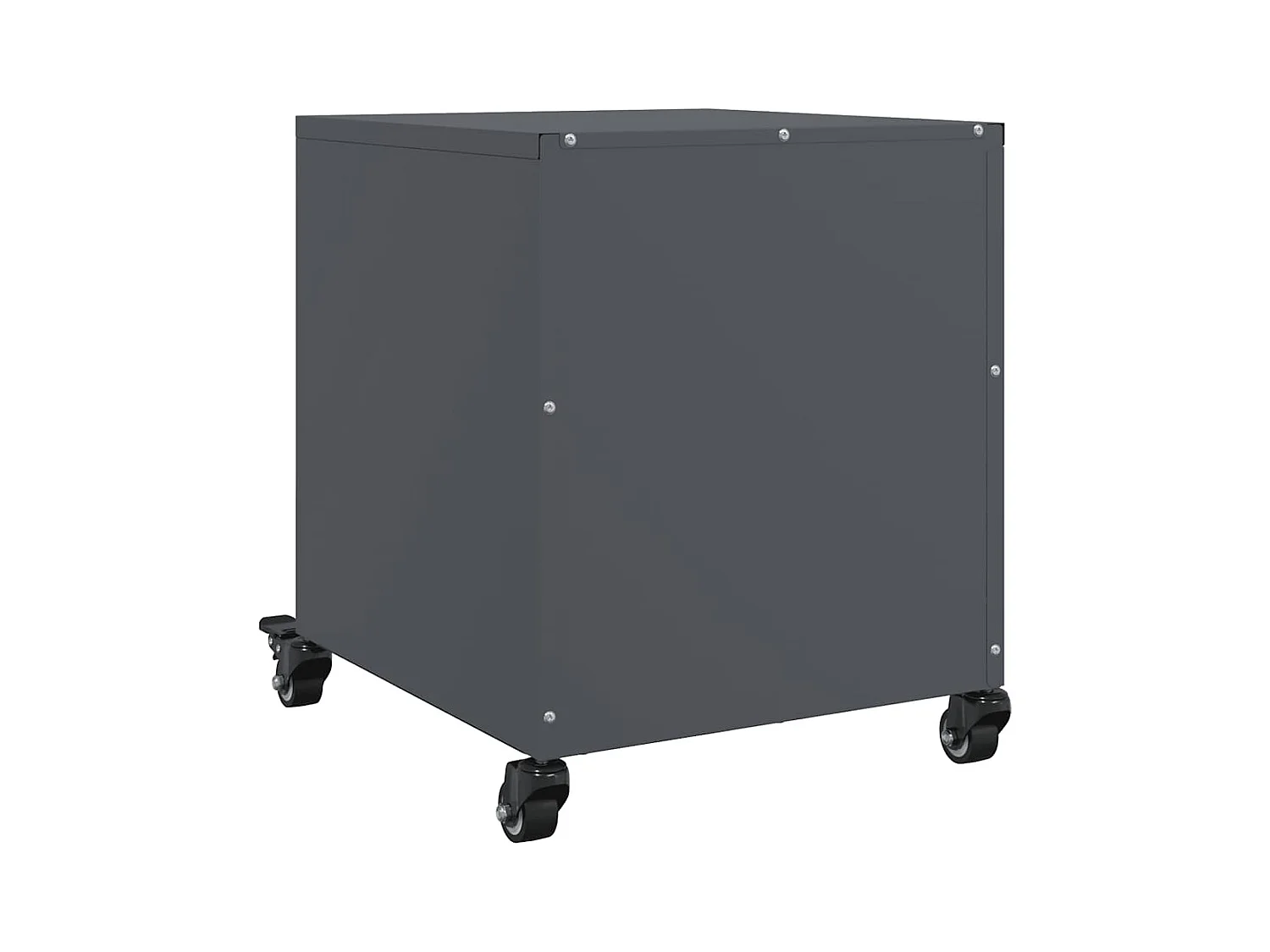 Tables de chevet lot de 2 avec tiroirs anthracite 36x39x43,5 cm acier