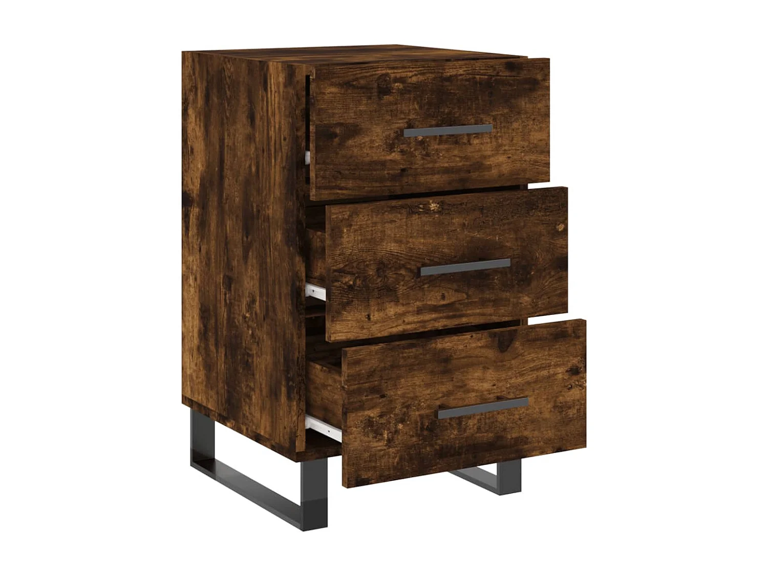 Nachttisch-Beistelltisch Räuchereiche 40x40x66 cm Holzwerkstoff SHL17173