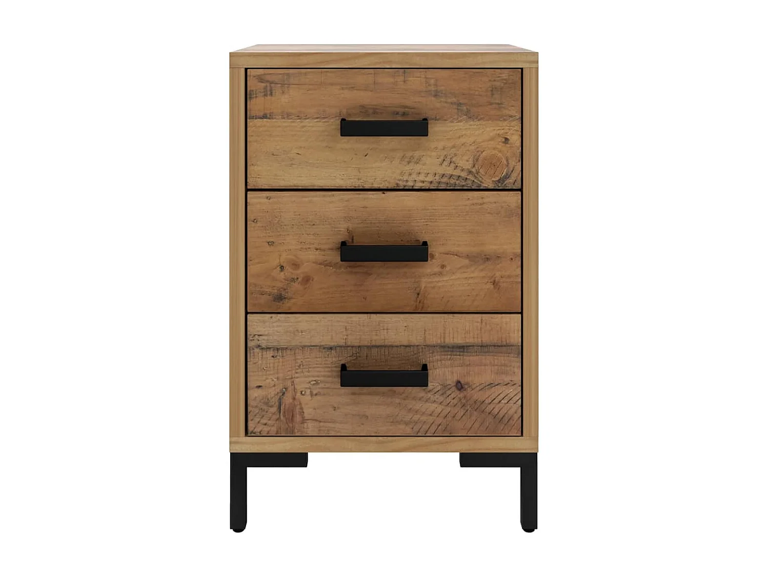 Nachttisch-Beistelltisch Braun 40x30x55 cm Massivholz Kiefer SHL56652